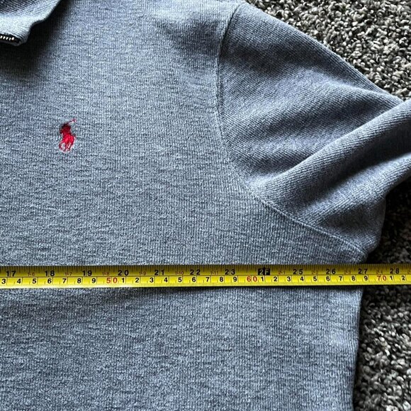 Polo Ralph Lauren Jacket Mens XL Gray Classic Preppy 100% Cotton Pullover - Picture 5 of 7